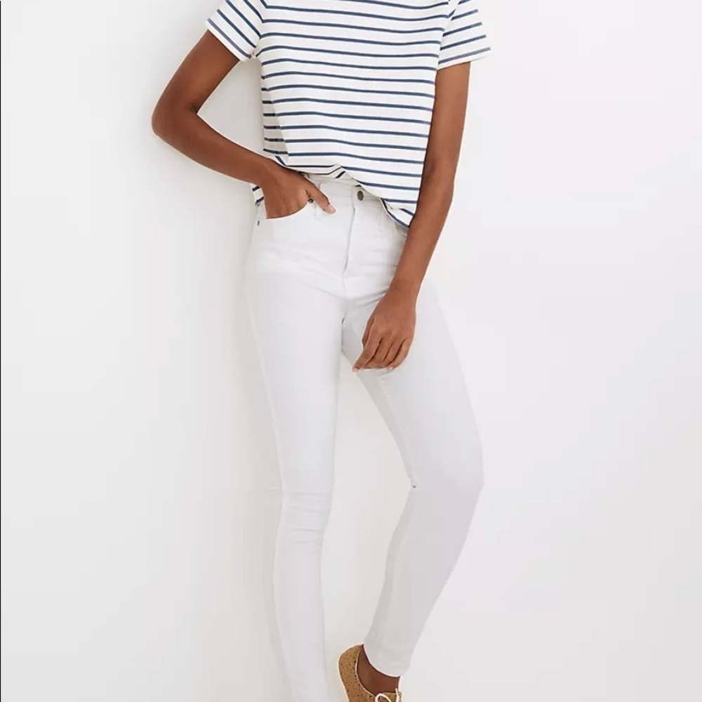 Madewell High-Rise Skinny Jeans in Pure White size 24